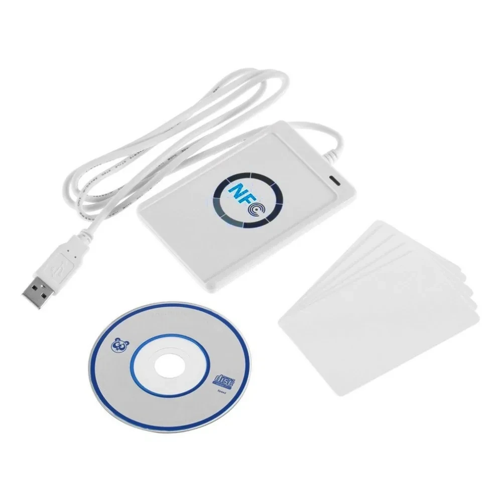 USB استنساخ ناسخة ACR122U IC UID بطاقة الناسخ تتفاعل التشفير فك قارئ 13.56Mhz NFC شريحة ذكية العلامة الكاتب ISO14443
