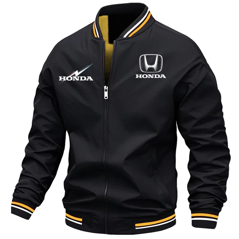 New men's jacket - Honda racing logo style motorcycle jacket - Casual and fashionable windbreaker - Off-road motorcycle men's cl