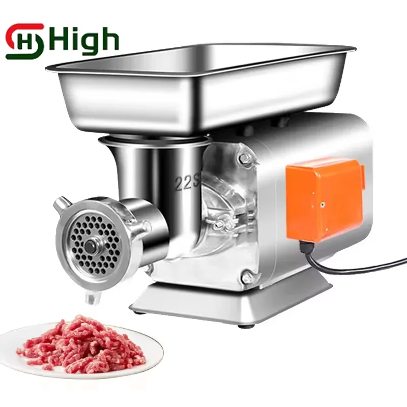 Stainless Steel Commercial Multifunctional Electric Meat Grinder Garlic Mincer Fish Beef Sausage Desk Top Kitchen Household