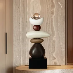 Model Figurines Stone Statue for TV Cabinet  Art Feng Shui Sculpture Wine Cabinet Decor Living Room Desktop Home Decoration