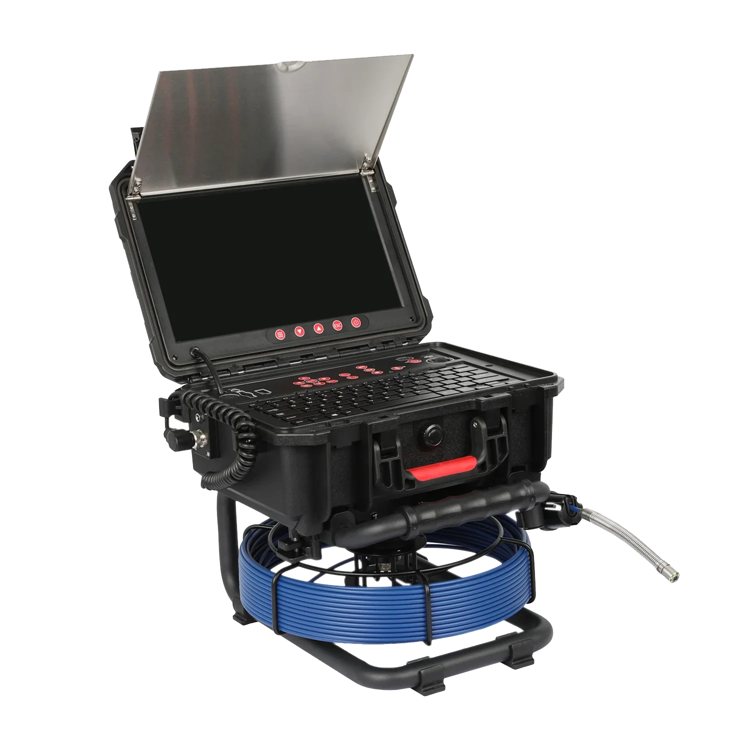 Câmera de inspeção de tubulação de esgoto de drenagem com cabeça de câmera de 12,8 mm opcional sonda de 512 Hz