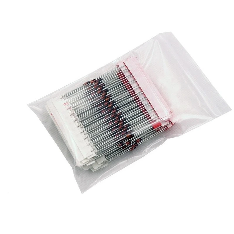 

250pcs 1W Zener Diode Kit 1N47 Series DO-41 3V-33V 25 Values X10pcs Assortment