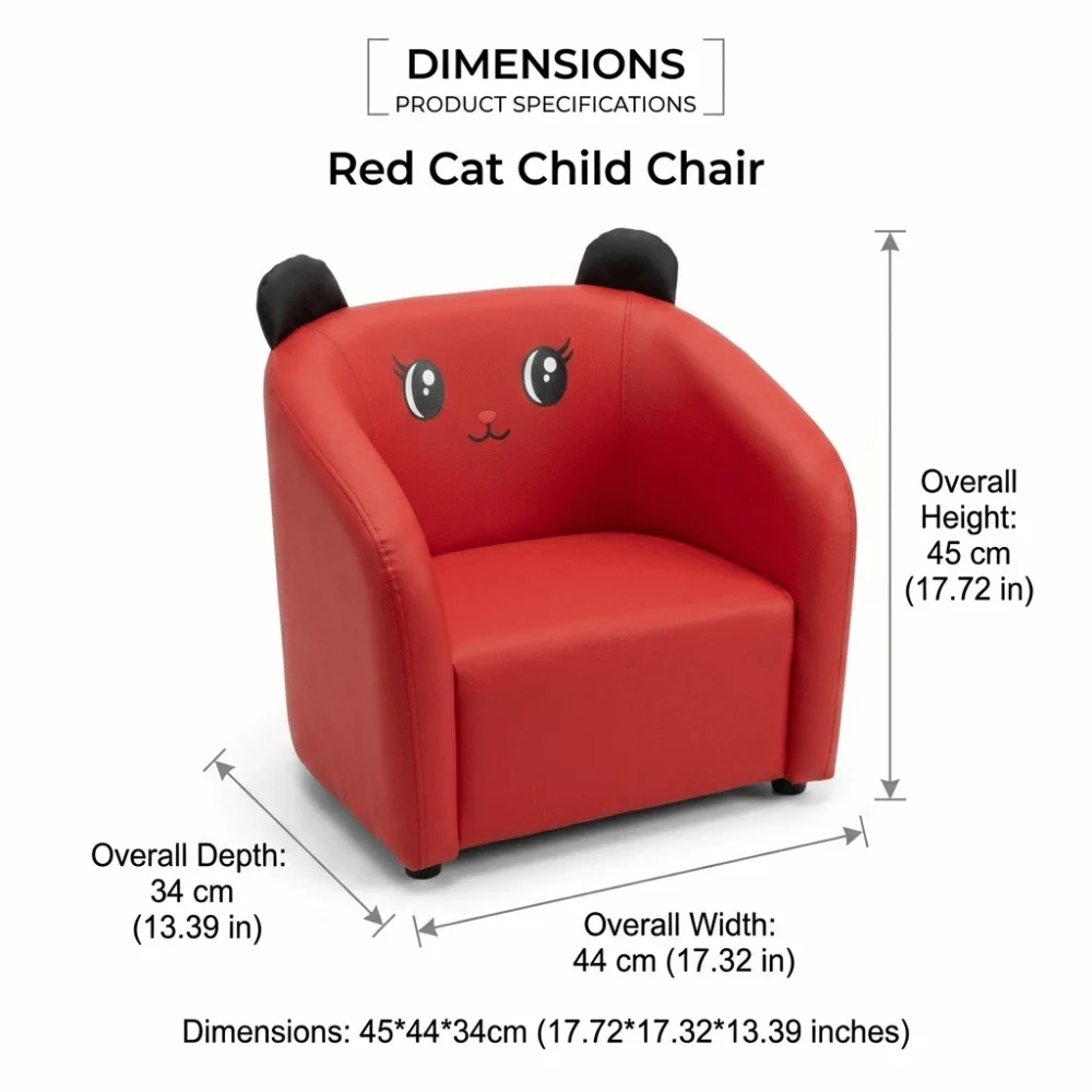 Compact Size Sofa Chair -Friendly Size Cartoon Design Children Seating Furniture Lightweight Structure Small Couch Seat image 6