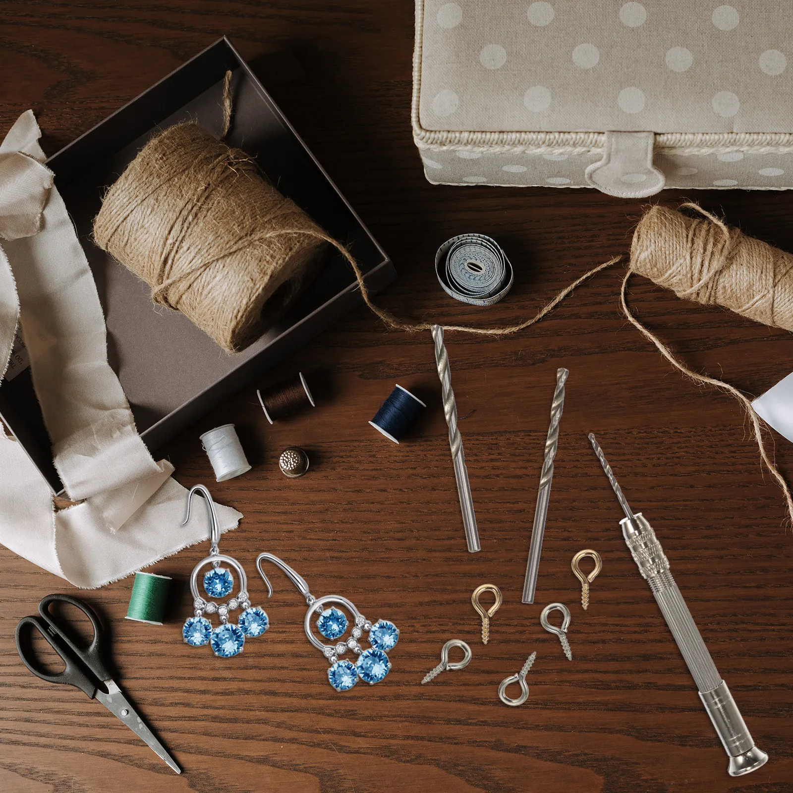 

1Set Crystal Resin Tool Threaded Screw Eye Pins Eye Clasp Hooks Jewelry Making DIY Supplies Threaded Clasp Hook