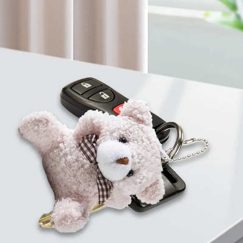 Bear Keychain Charm Cartoon Car Keyring Decoration Decorative Backpack Keychain Charm Cute Bag Accessory For Purses Backpacks