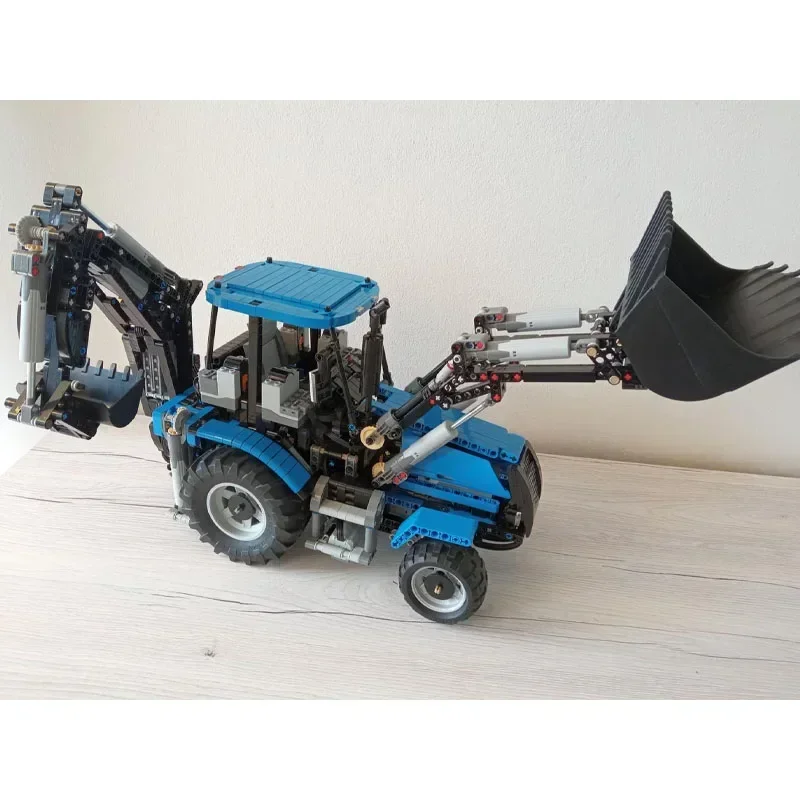 

MOC-109505 Electric RC Backhoe Loader Excavator Building Blocks Model 1978 Parts Boys Kids Birthday Building Blocks Toy Gift