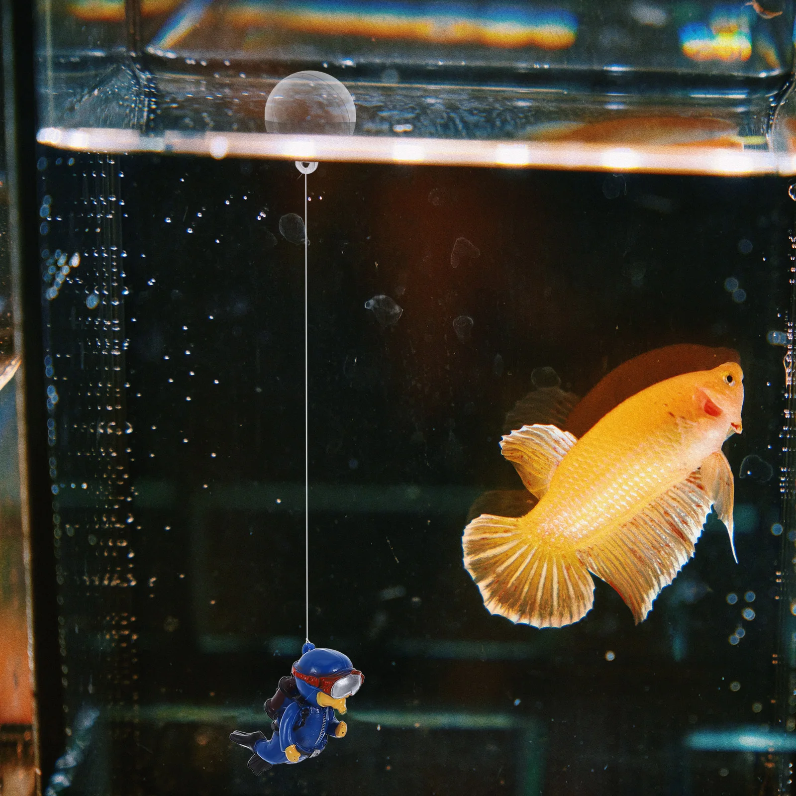 

Small Diver Decor Fish Tank Mini Floating PVC Diver Decoration Lovely Aquarium Scene Ornament Fish Tank Creative Decor