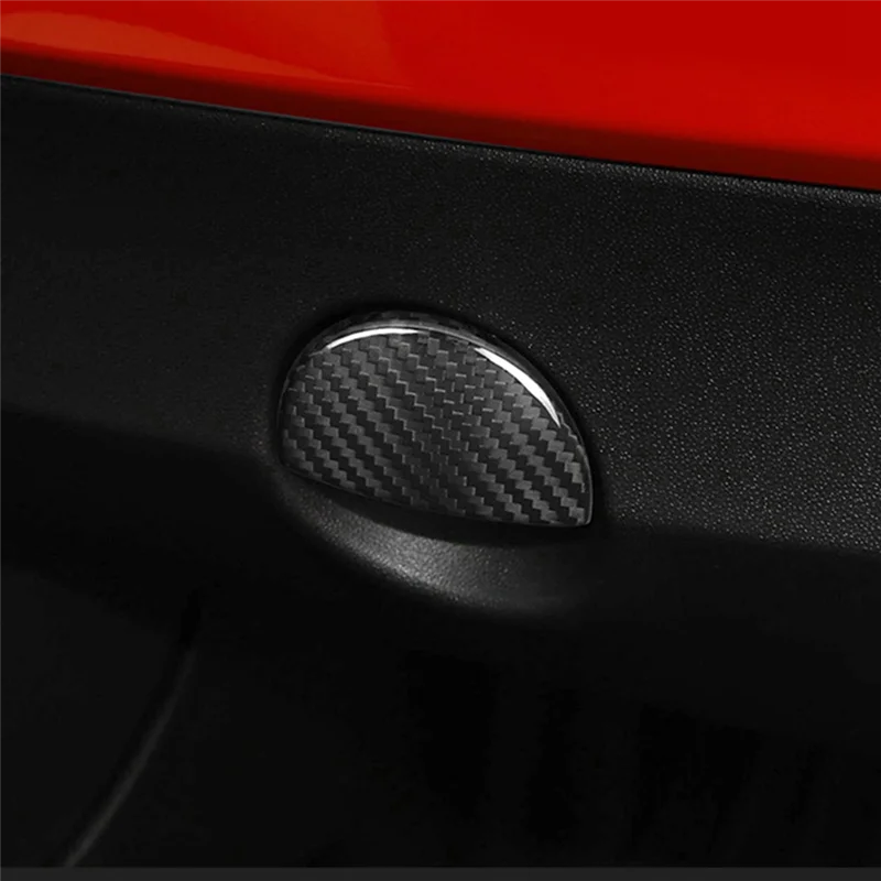 

1 Piece Carbon Fiber Car Co Pilot Storage Box Handle Decoration Sticker Decal Replacement Parts For Fiat 500 2012 2013 2014 2015