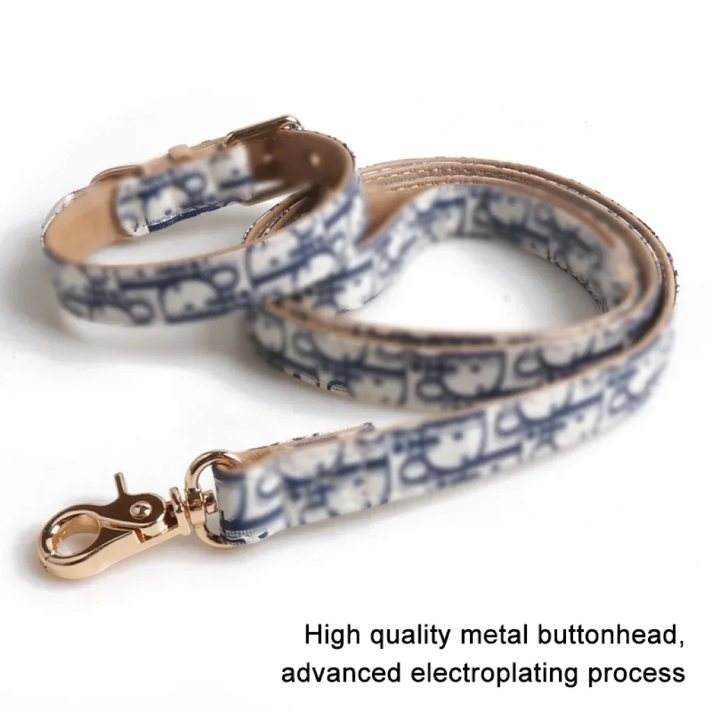 Fashion Printing PU Leather Cat Collar Adjustable Soft Leathers Collars Personalized Necklace For Small Medium Large Cats Dogs