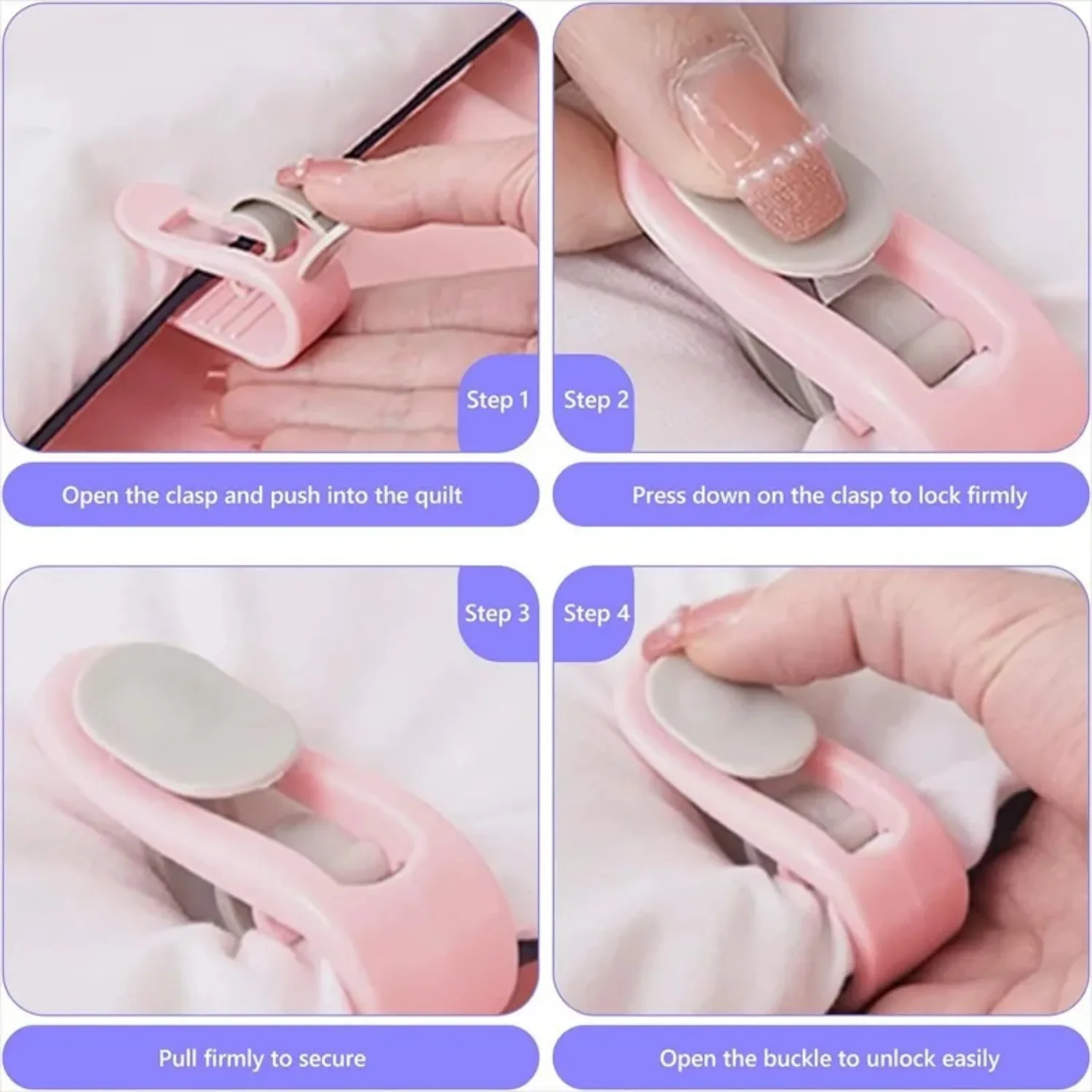 4-20pcs Quilt Cover Duvet Clips Non-slip Quilt Blanket Sheet Fixer Anti-run Bed Sheet Clips Quilt Fastener Sleep Clothes Pegs