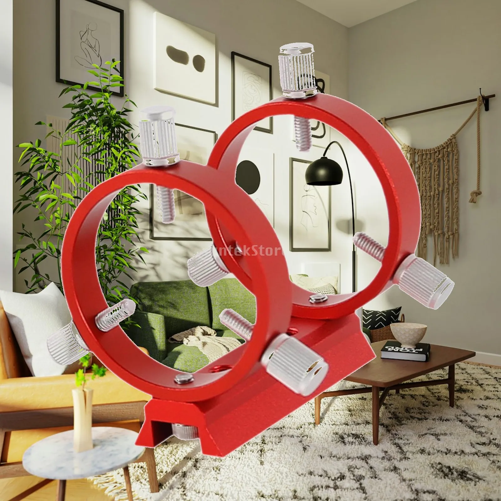 Star Finding Bracket,Guiding Scope Rings,Telescope Tube Stars Finders Mount,Red