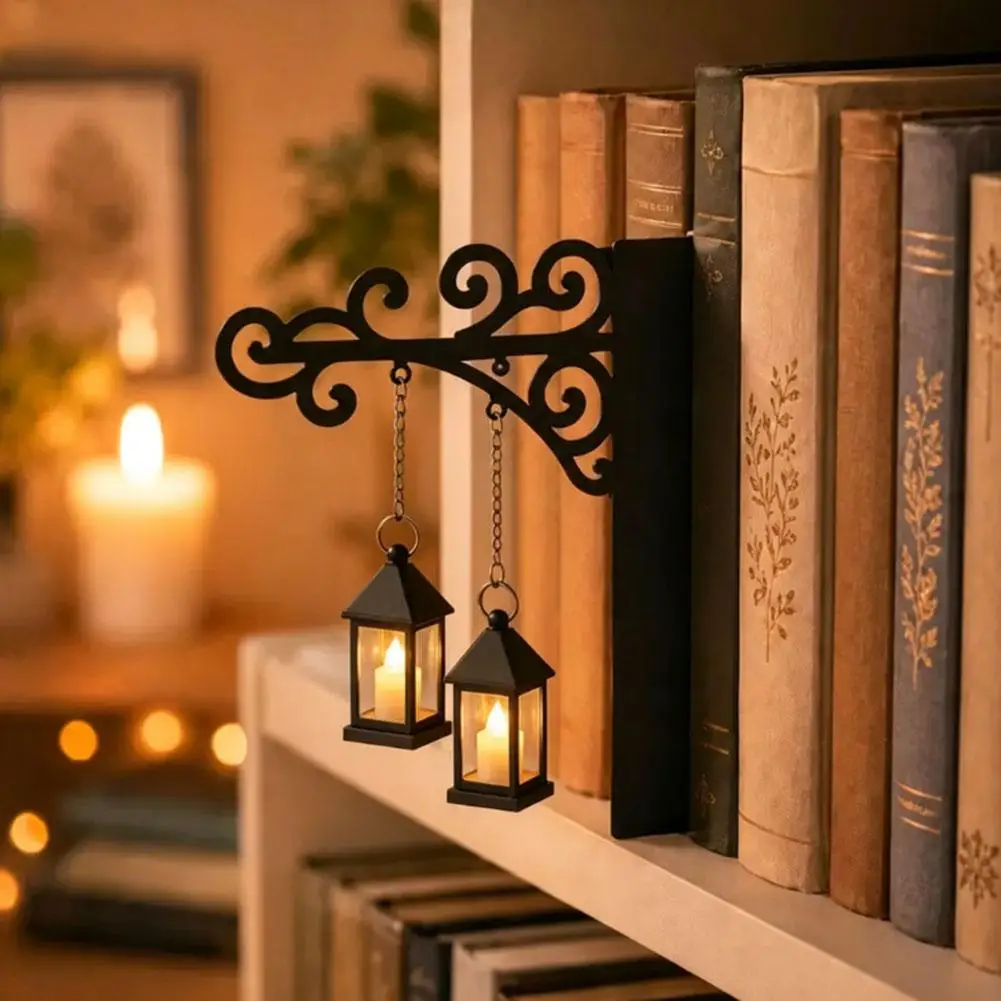 Library Lantern-Decorative Bookshelf Lighting Retro Library Lantern Bookshelf Lamp Multifunctional Warm LED Nightlight Ornament