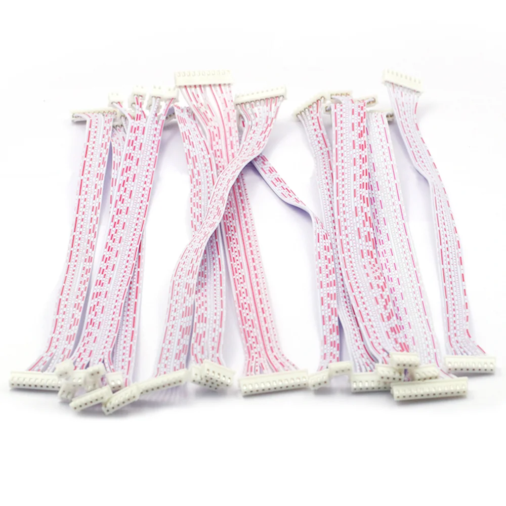 JST XH 2.54mm Pitch 2/3/4/5/6/7/8/10/12 Pin Female to Female Connector with 26AWG Red White Wire Cable XH2.54 Double-ended Plugs