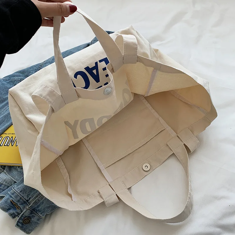 Bolsa de ombro de grande capacidade feminina, estilo Ins, versão coreana, viajante japonês, compras com vento preguiçoso, verão