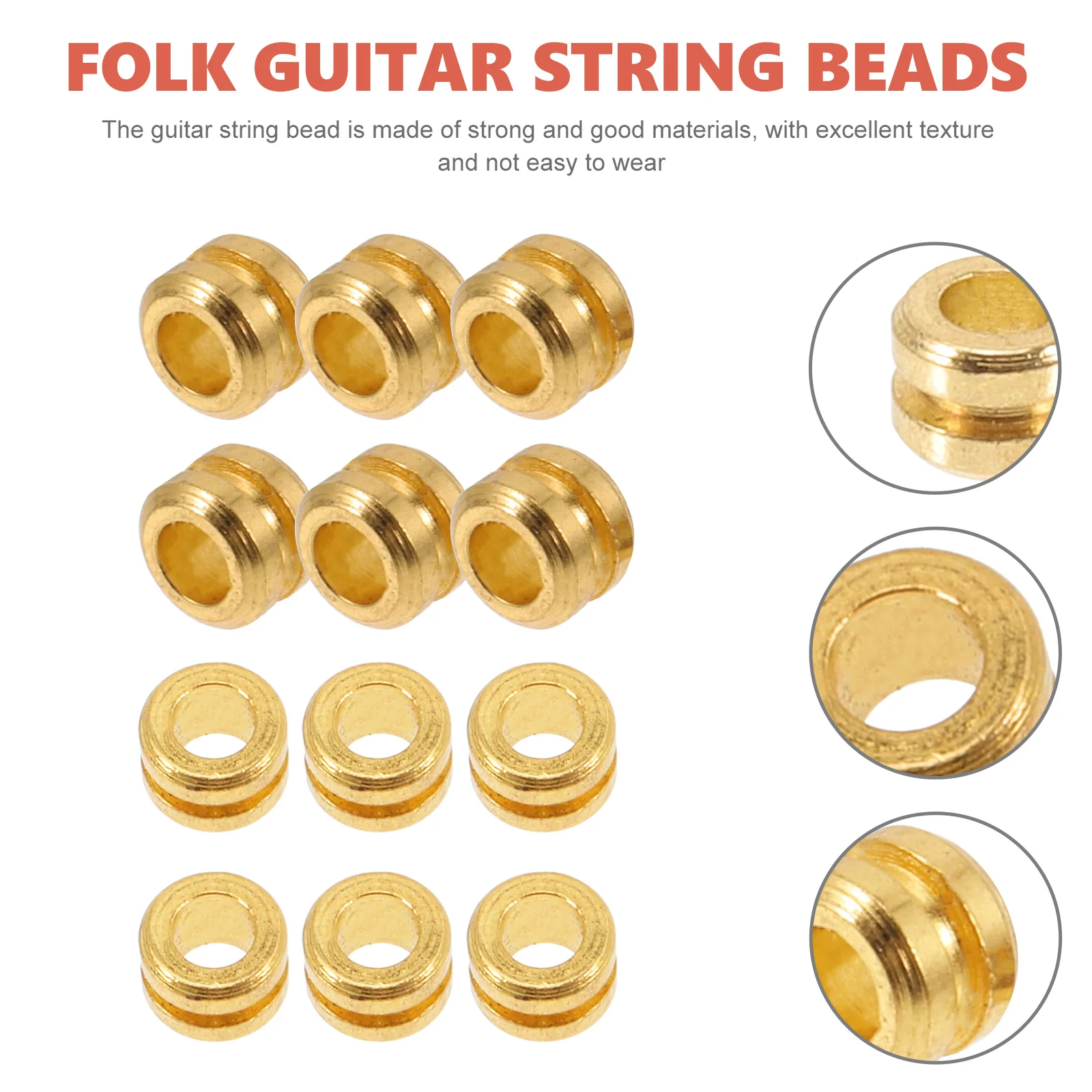 20 Pcs Convenient Guitar Metal Tail Parts Accessories Folk Supply Golden Replacement