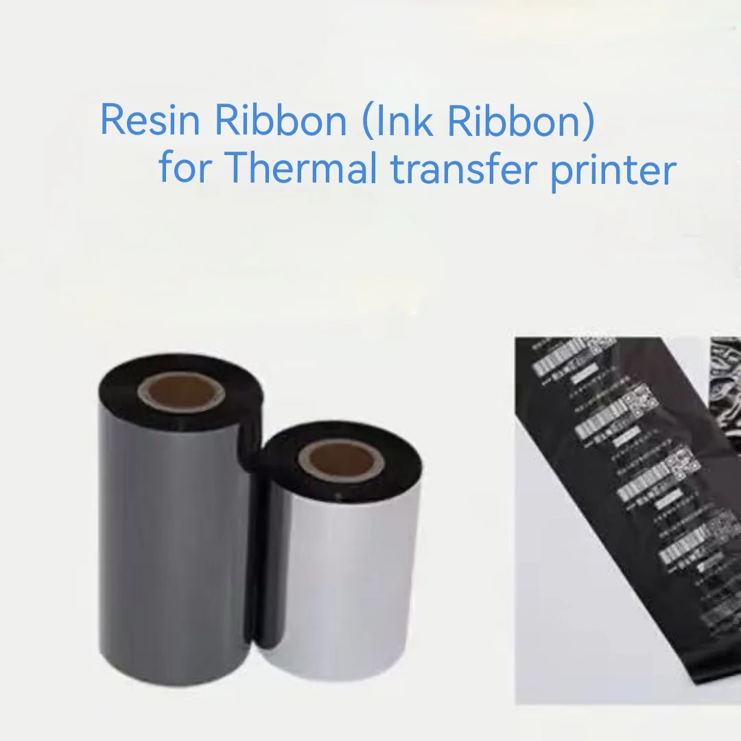 Enhanced Thermal Transfer Resin Ribbon 110mm X 300M Blank Matte Silver/PET Self-Adhesive Label Barcode Printer Inked Ribbon Roll