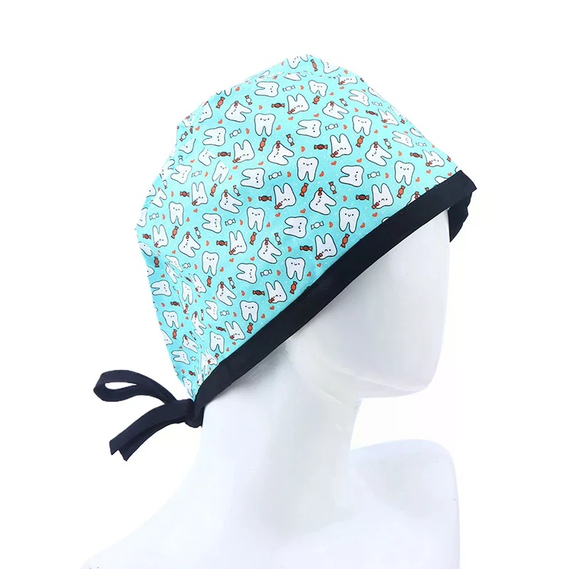 

Кепка для головы медсестер с рисунком врача в операционной, лабораторный скраб для домашних животных, хирургическая шапка унисекс, кепка для стоматолога