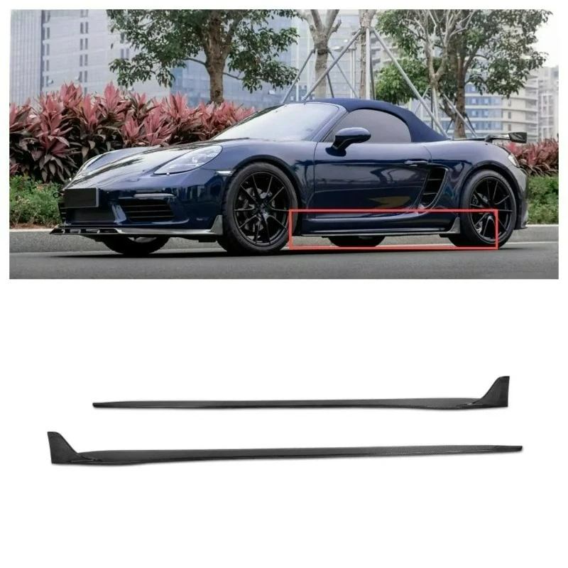 

Оригинальный бестселлер 2016-2023 718, боковая юбка автомобиля для Porsche 718, боковая юбка из углеродного волокна