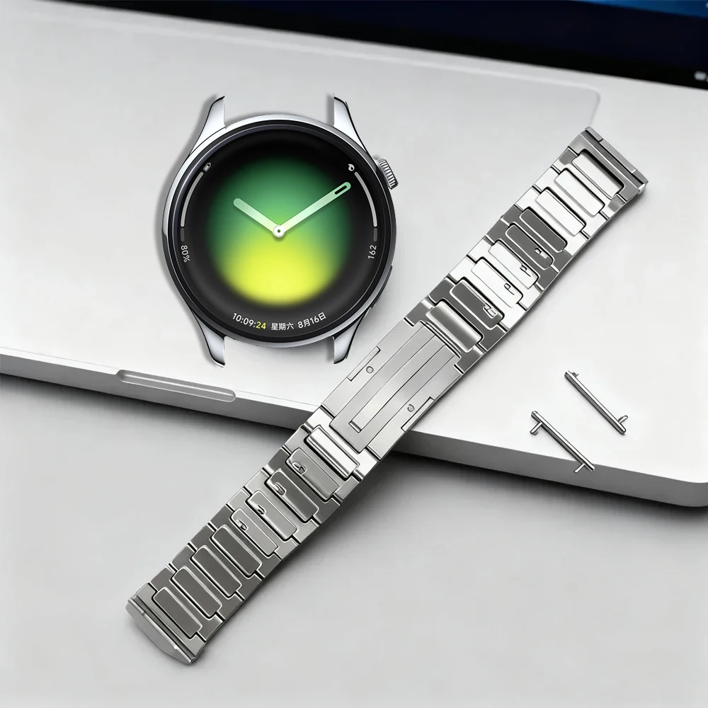 

Титановый ремешок 20 мм/22 мм для Xiaomi Watch 5/Oppo Watch S/X/X2/4 Pro, Oneplus Watch 3/2, быстросъемный браслет для Realme 5