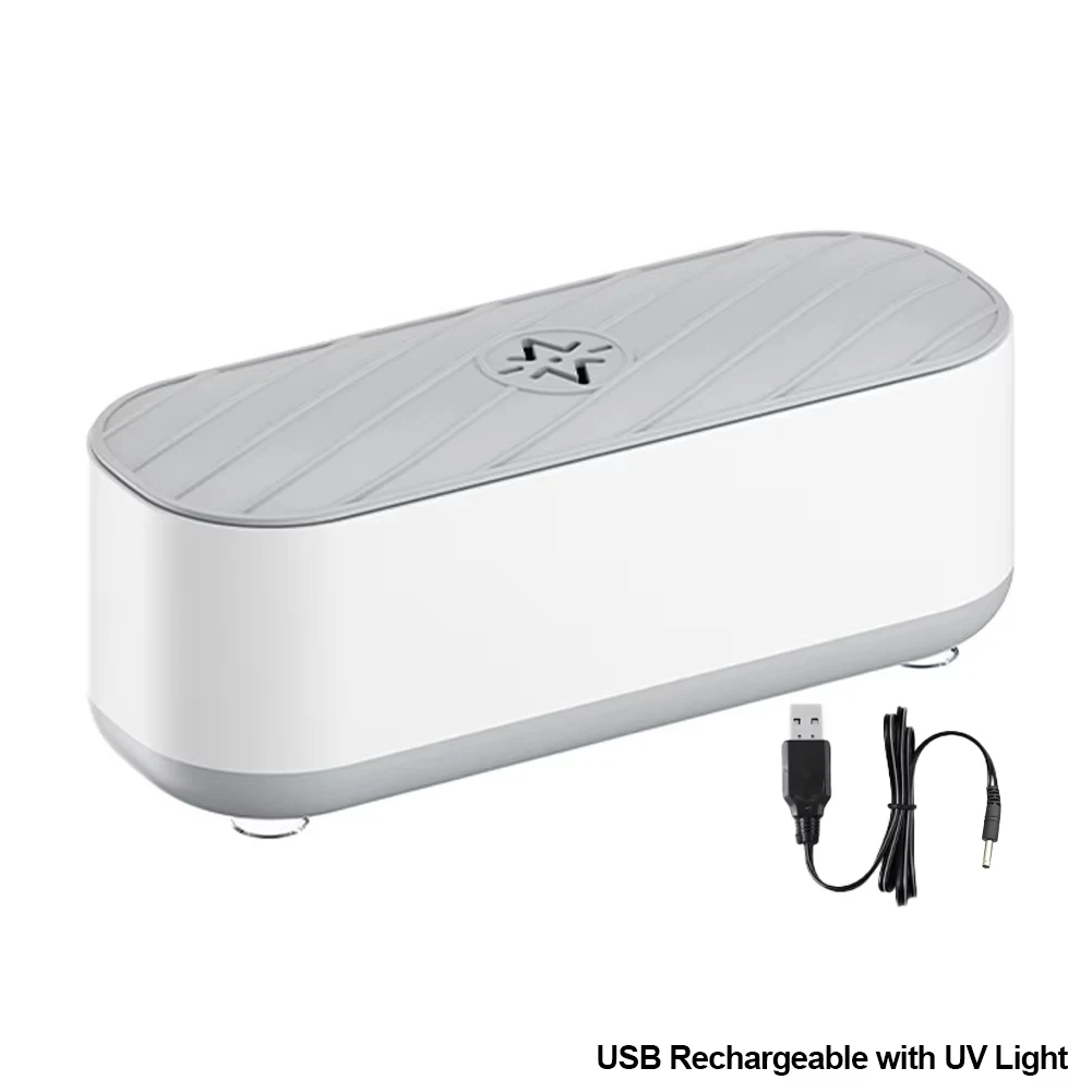 Máquina de limpieza por ultrasonidos, limpiador de lavado por vibración de alta frecuencia recargable por USB, limpiador de gafas y joyería