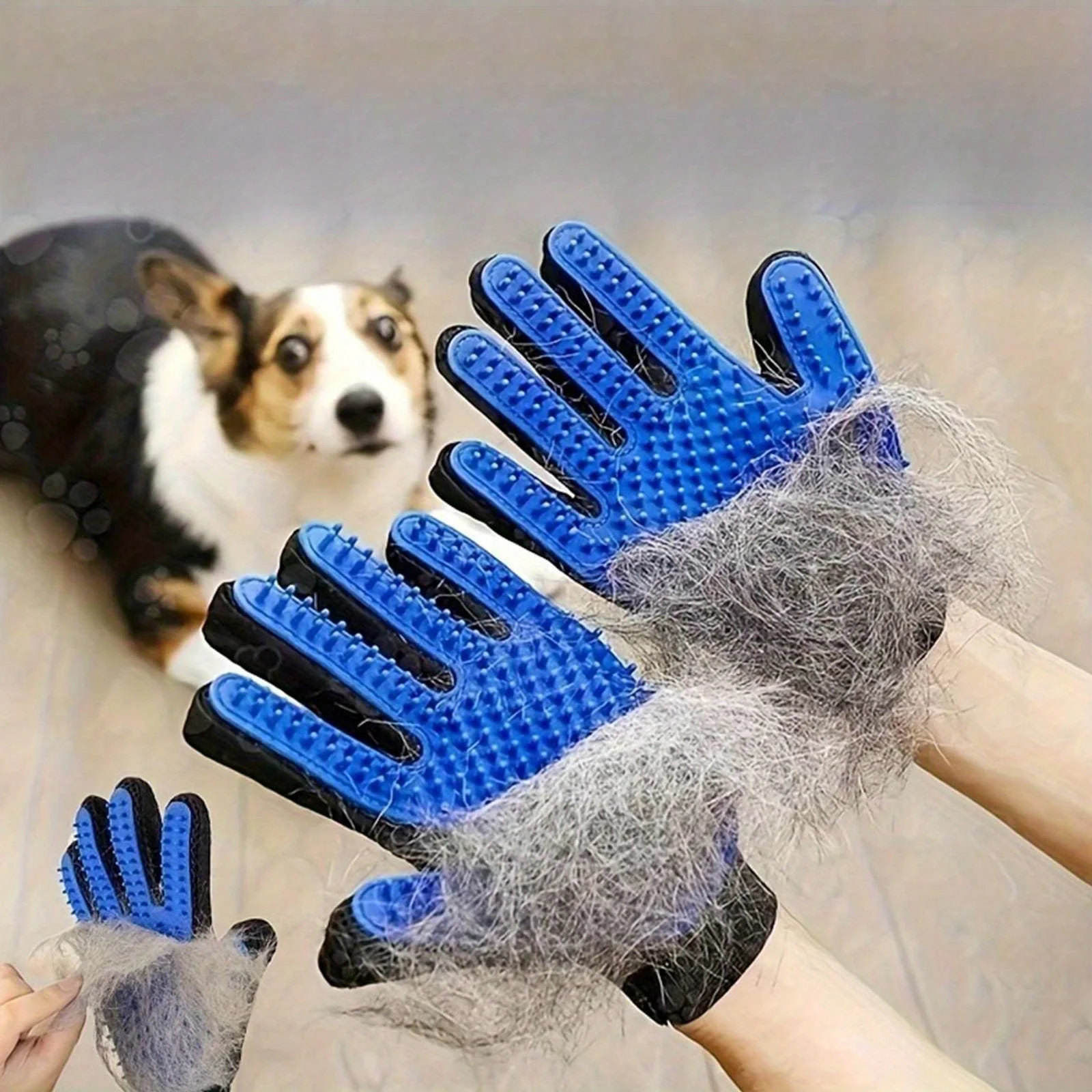 1pc Pet Grooming Glove Brush, Suitable for Hair Removal of Dogs and Cats, with Massage and Exfoliating Functions