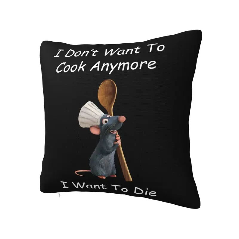 Nordic Ratatouille Chef Remy Cushion Cover 45*45 cm Soft Throw Pillow Case for Living Room Sofa Chair Pillowslip