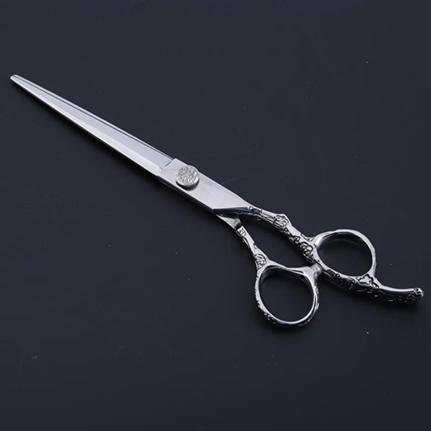 Professional Japanese 440C Stainless Steel 7 Inch Plum Handle Scissors For Barber Cutting Make Up Shears Hairdressing Scissors