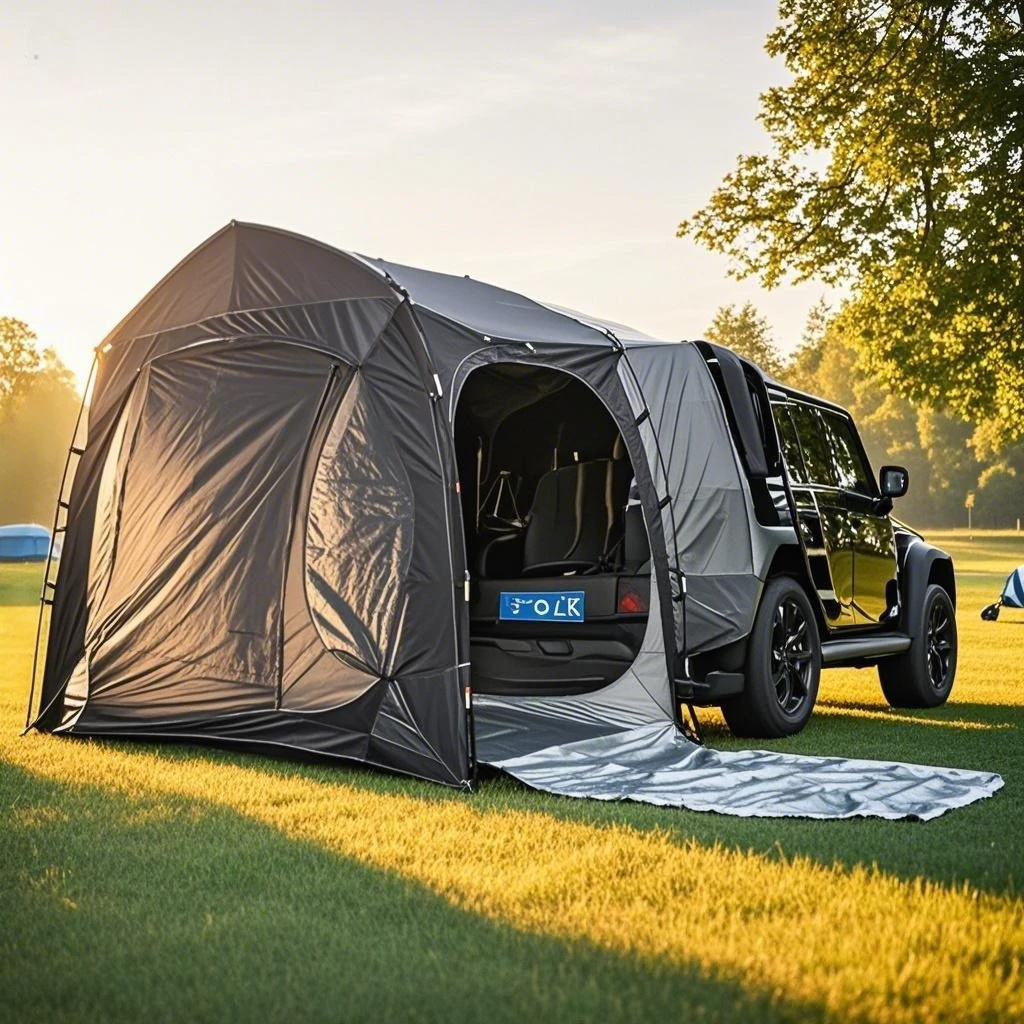 Car Tailgate Tent for SUV - PU4000mm Waterproof, Quick Setup, Extra Large Camping Shelter for Hiking & Outdoor Adventures