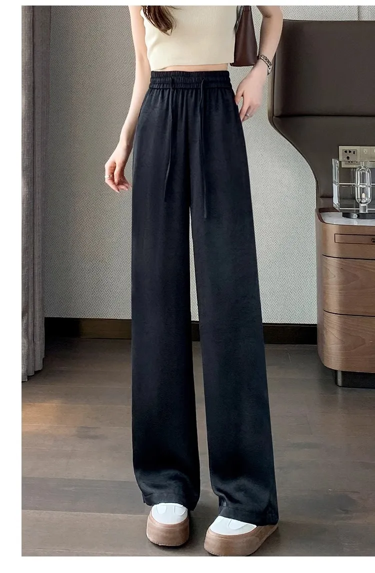 بنطال ذو قصة أرجل واسعة خمر المرأة الخريف الشرير واسعة تناسب مهرجان في الهواء الطلق الزخرفية مطوي المرقعة Femininas الزنانير سوفتشيل النطاقات