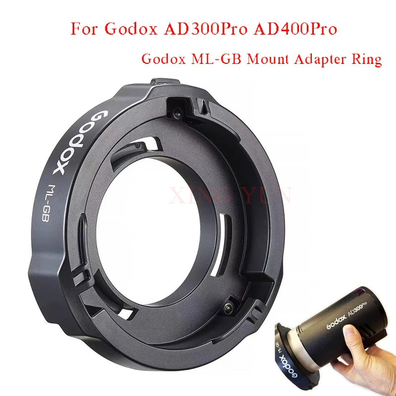 

Godox ML-GB Bowens Adapter For Godox AD300Pro AD400Pro Flash Godox ML100Bi Godox ML60IIBi Godox ML30, ML30Bi, ML60, ML60Bi