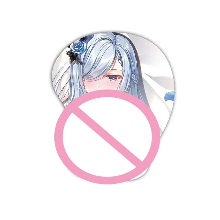 Shenhe 3D Mouse Pad Genshin Impact Game Hand Wrist Rest Mousepads Oppai Soft Mouse Mat Office Work Gaming Otaku Gift