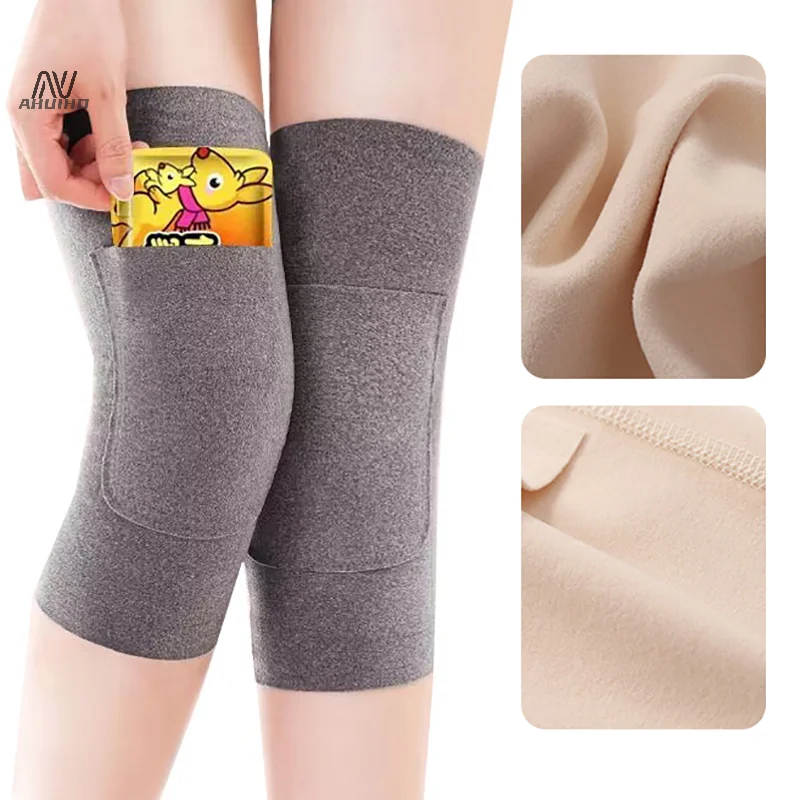 Warm Pocket Knee Pads Autumn Winter Unisex Cold Proof Leg Protectors Elasticity Elder Joint Warmth Knee Pads