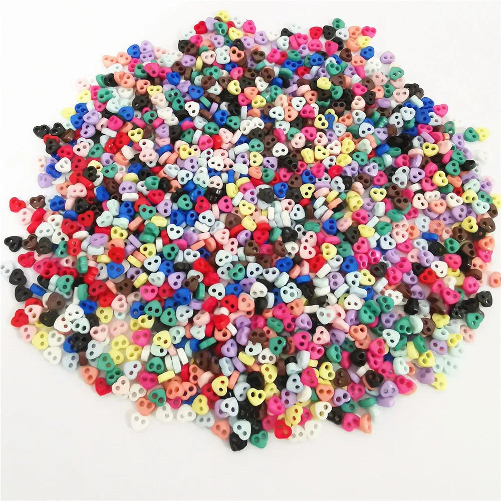 250pcs 3mm 4mm 5mm 6mm Mini Plastic Buttons For Dolls & Soft Toys Clothes - Assorted Colours & Designs