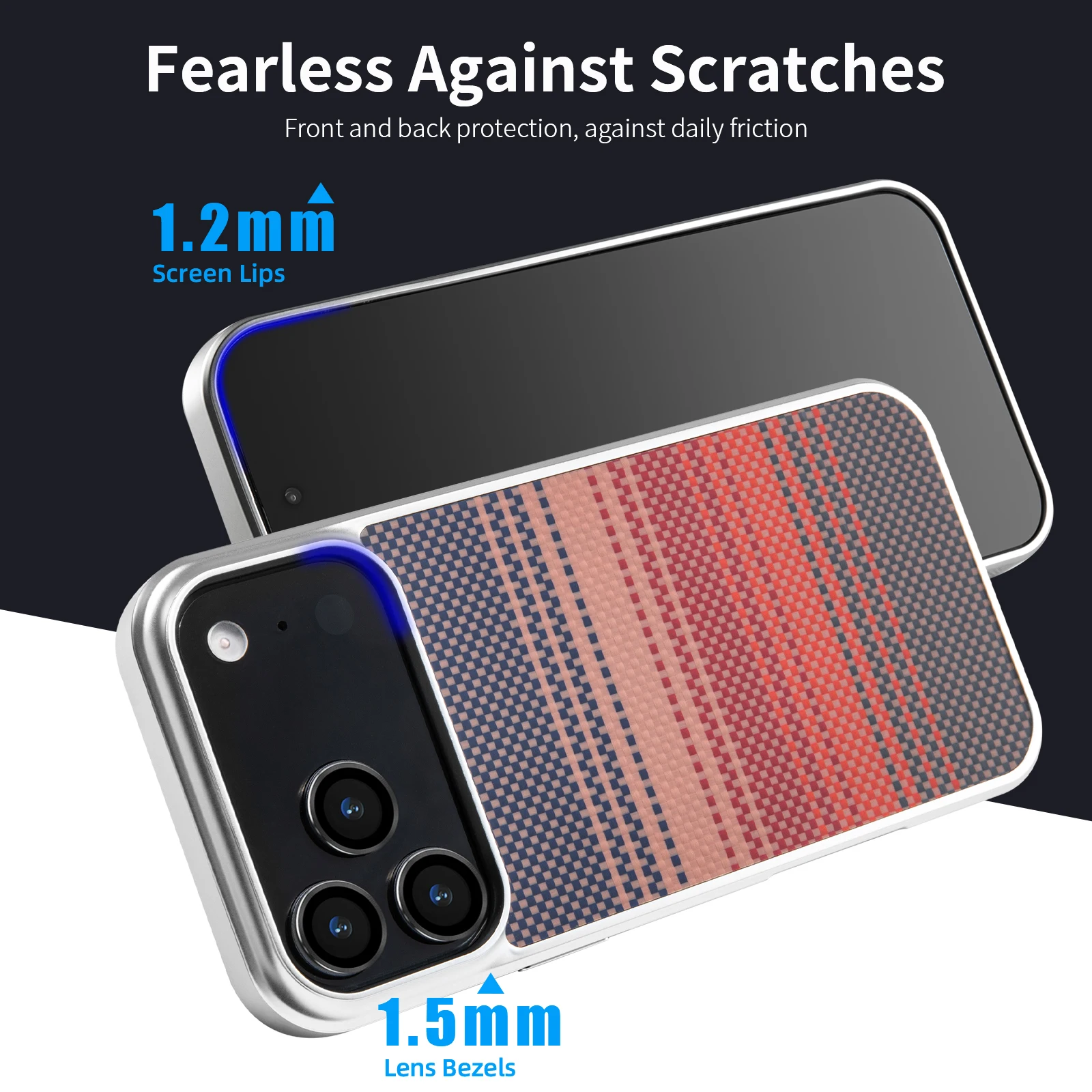 

Роскошный магнитный чехол для телефона из настоящего углеродного волокна для iPhone 17 Pro Max Air Глянцевый тонкий легкий противоударный чехол в серебряной рамке