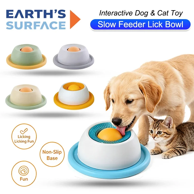 New Interactive Pet Lick Toys Promotes Dental Health Self-Soothing Snack Bowl Training Slow Feeder For Dogs Cats