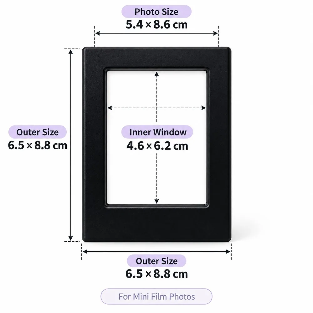 10PCS Kawaii Magnetic Photo Frame Set for Home Display