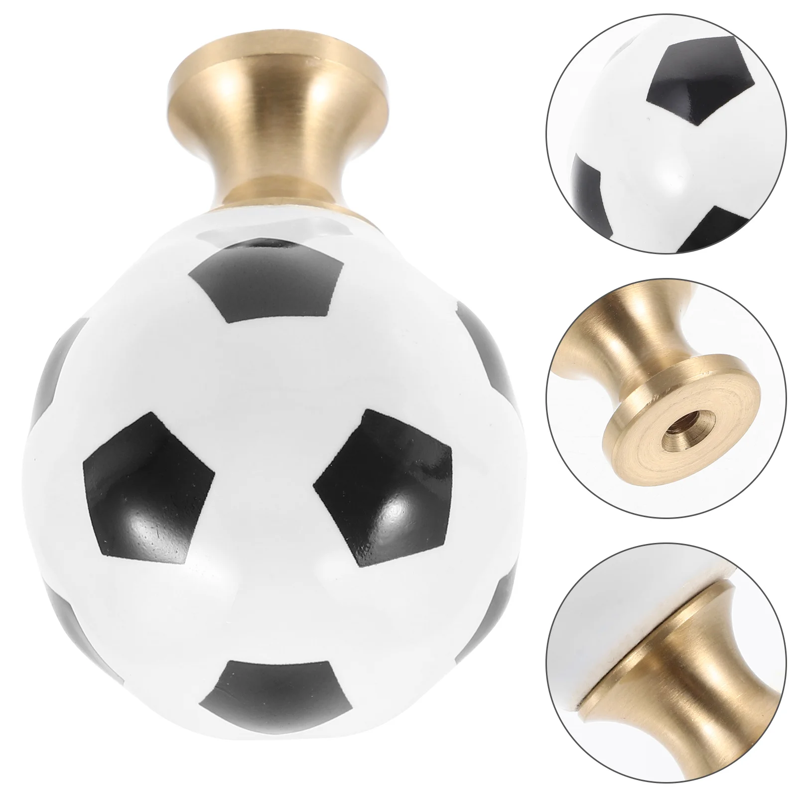 

Football Handle Door Knob Drawer Knobs Round Small Dresser Ceramics Cabinet Handles