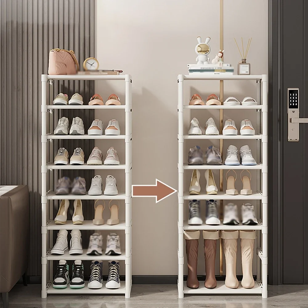 

Multi-layer DIY Simple Shoe Cabinet Shoe Rack Storage Organizer Folded 4-8layer Space-saving Wall Corner Shoes Shelf Closet