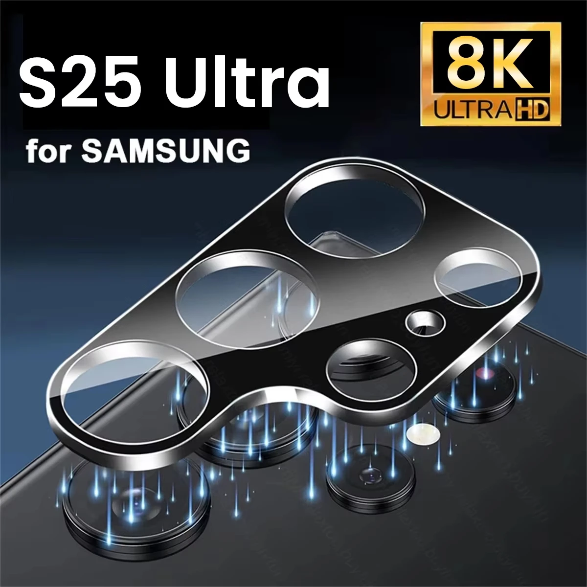 1-2 Pezzi Vetro Temperato Per Fotocamera Samsung Galaxy S25 Ultra S24 Fe S23 Plus S22 S21 S20, Protezione Lente Fotocamera S25 S24 S23 S22