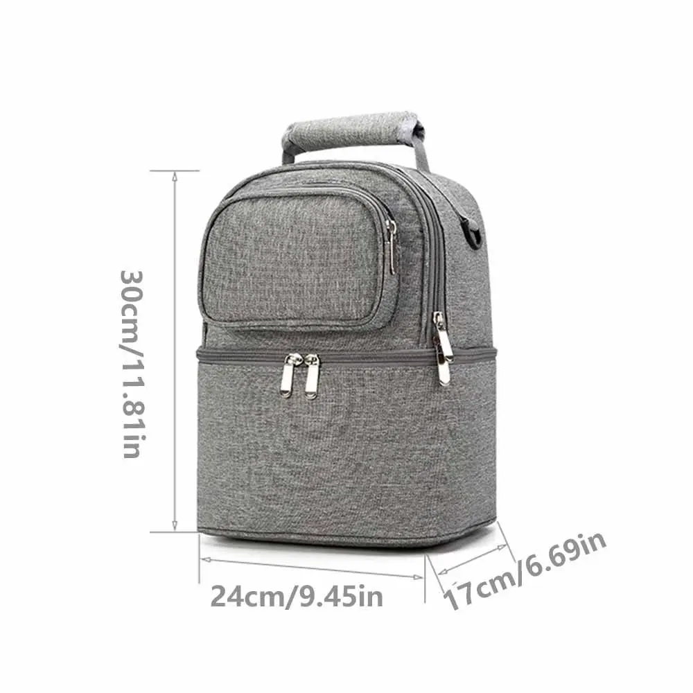 Umstandsrucksack mit großer Kapazität, doppellagiges Isoliermaterial, Babynahrungsrucksack, frischer Konservierungs-Handtaschenstil