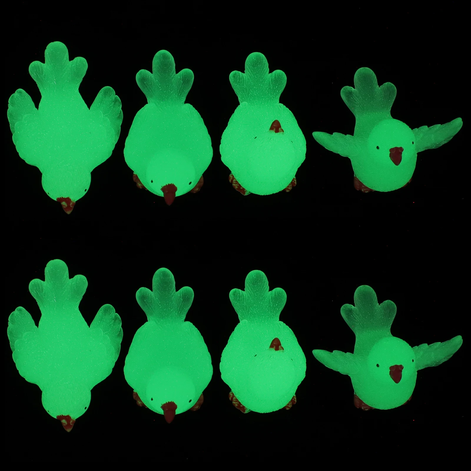 

8 шт., ночное свечение, голубь, украшения, мини-бонсай, дизайн, компактное украшение для рабочего стола, мультяшная фигурка, статуя из смолы, декор для аквариума