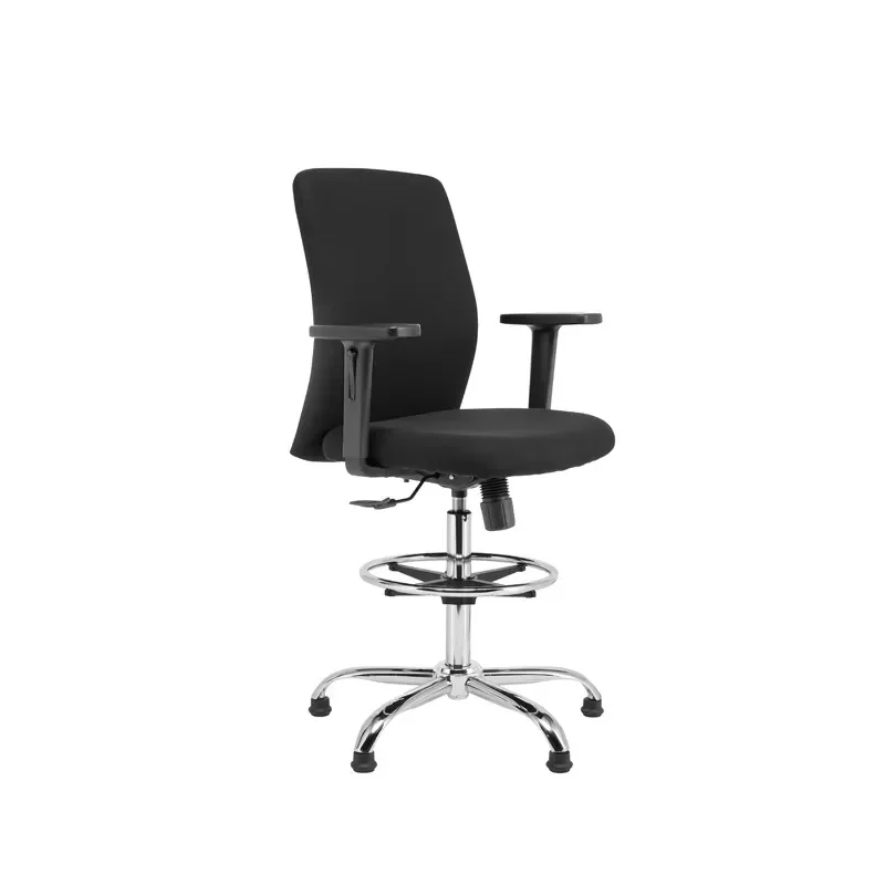 Elevated Lift Office Computer Chair Bar Reception Seat Ergonomic Cotton Backrest with Foot Ring for Long Sitting Comfort