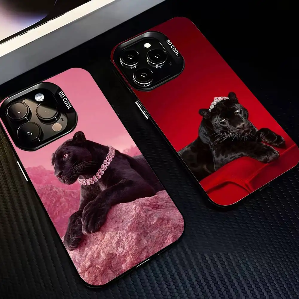 Fierce B-Black J-Jaguar  Phone Case For iPhone 17,16,15,14,13,12,11 Plus,Pro Max,XS,Colorful Silver Black Cover