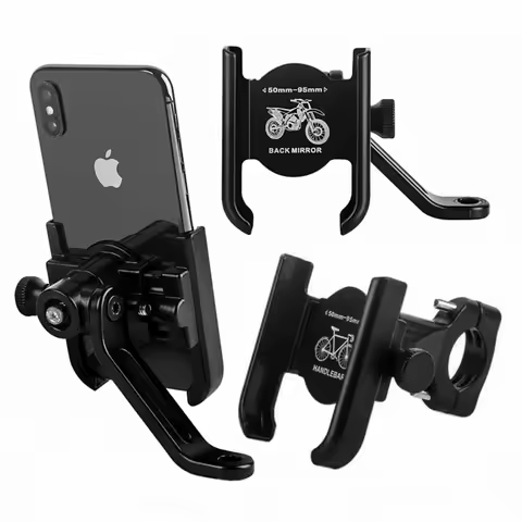 Aluminum Alloy Motorcycle Bicycle Mobile Phone Holder GPS Bracket Mounting Clip Multi-specification Mobile Handlebar Bracket