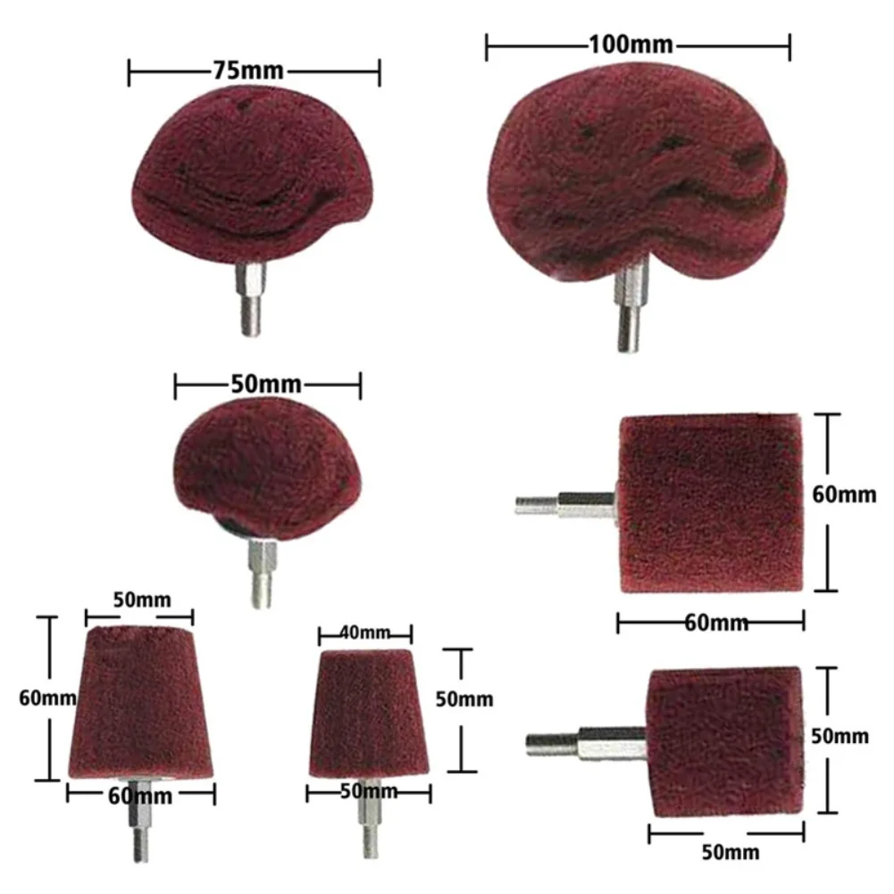 7pcs/set Mushroom-Shaped Polishing Wheels Abrasive Tools For Rust Removal Metal Polishing Metalworking Tools