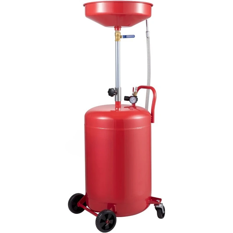 20 Gallon Waste Oil Drain Tank Air Operated Drainer with Pressure Regulating Valve for Fluid Fuel Transfer Drainage