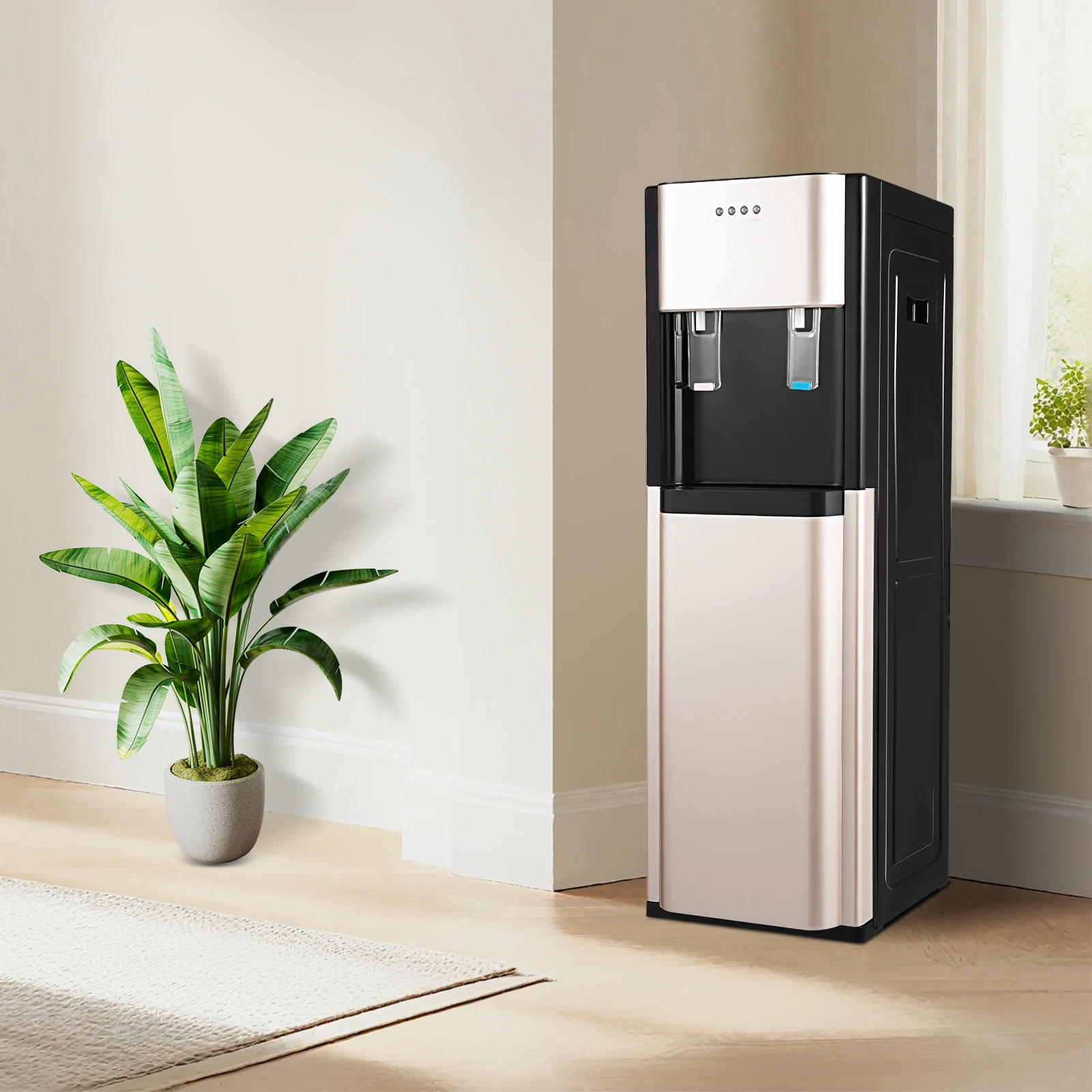 

Bottom Loading Water Cooler Water Dispenser w/2 Temperature Settings - Hot&Cold Water for 5 Gallon Bottles Stainless Steel