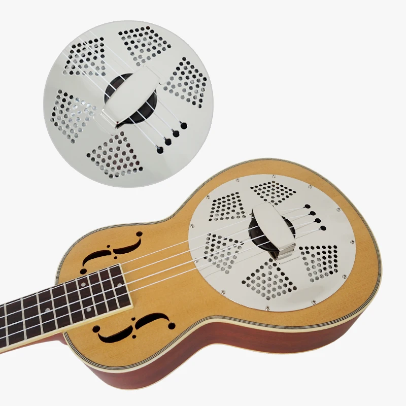 Wholesale price Aiersi brand F Holes Spruce body Tenor Resonator Ukulele travel hawaii guitar 26 Inch ukelele guitar string