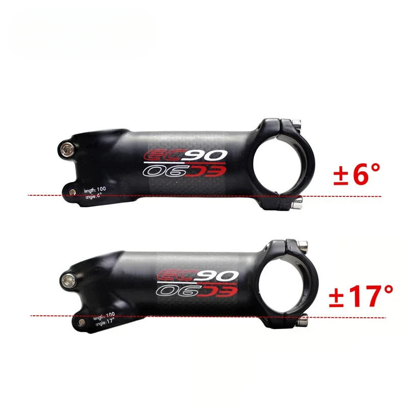 

2024 Carbon Stem 6/17Degree Mountain Bike Stem 31.8mm Handlebar Stems 60/70/80/90/100/110/120mm Black Matt Bicycle Parts