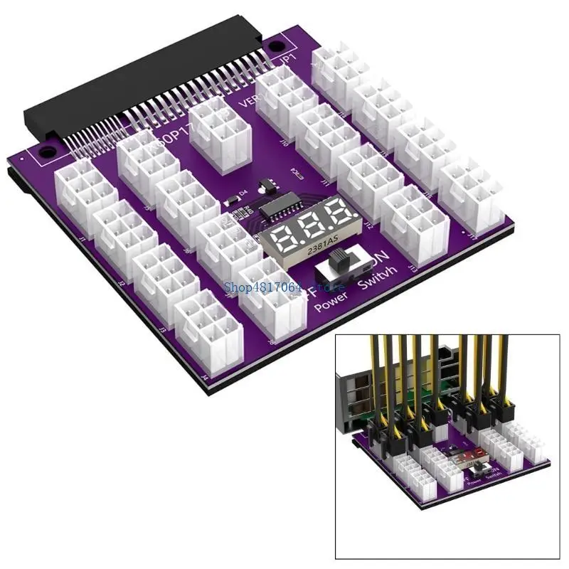 T3LB Power Conversion Board 17Ports 6pin Adapters Card 12V Power Supply Board for BTC Minings